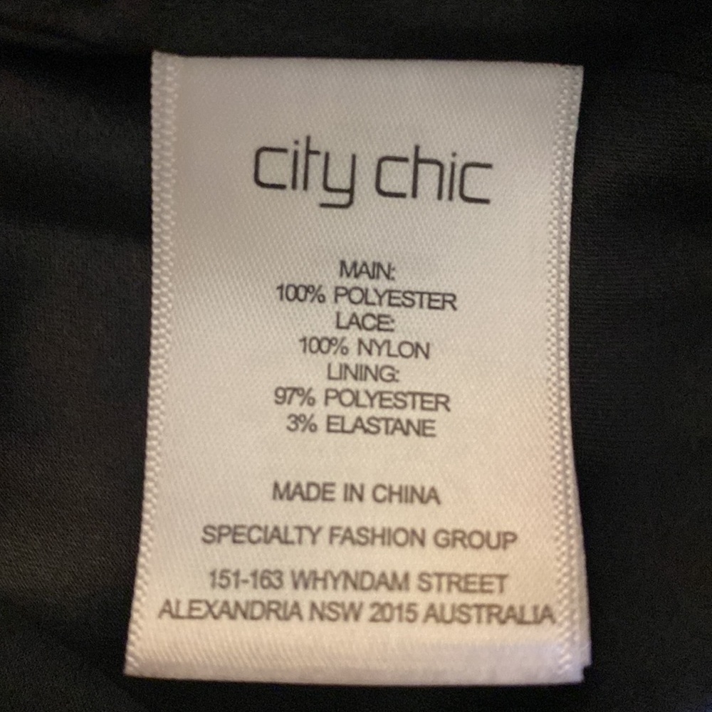 - City Chic Maxi Eyelash Ebony Lace Bodice Formal Evening Gown Dress - Picture 14 of 14